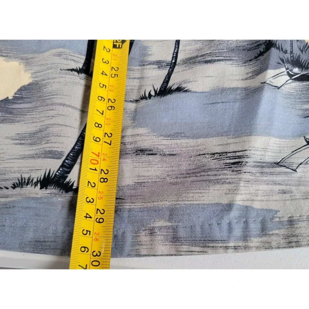RJC Hawaiian Shirt Men's XL Beige Tan Tropical Palm Tree Button Up Vintage USA - Picture 7 of 7